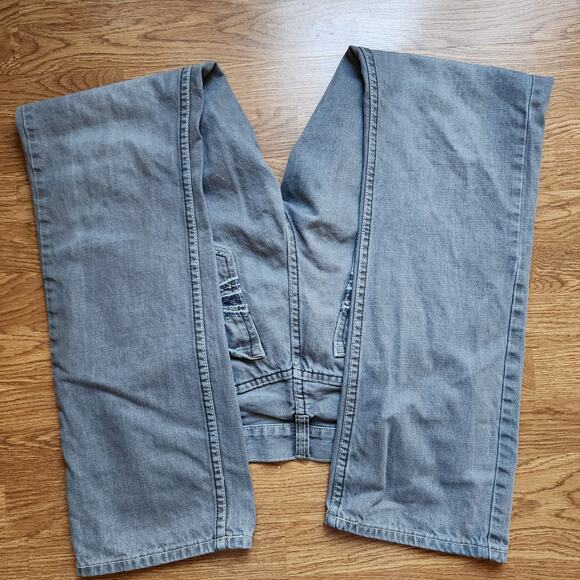Fly Paper Jeans Mens Size 32x34 Gray Straight Cut Denim Cotton Classic Pockets - Picture 4 of 12